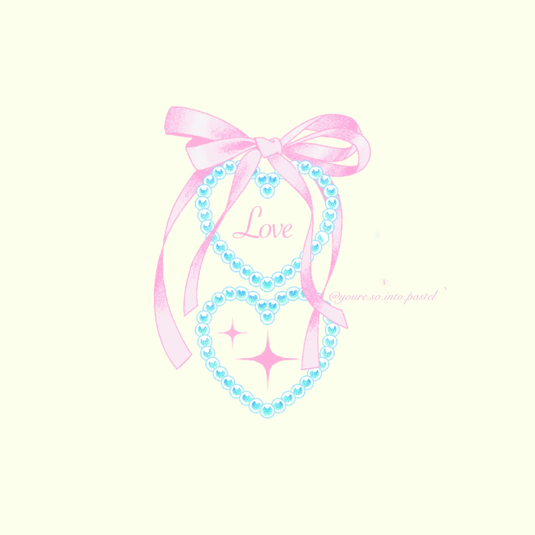 Ribbon with Heart pearls