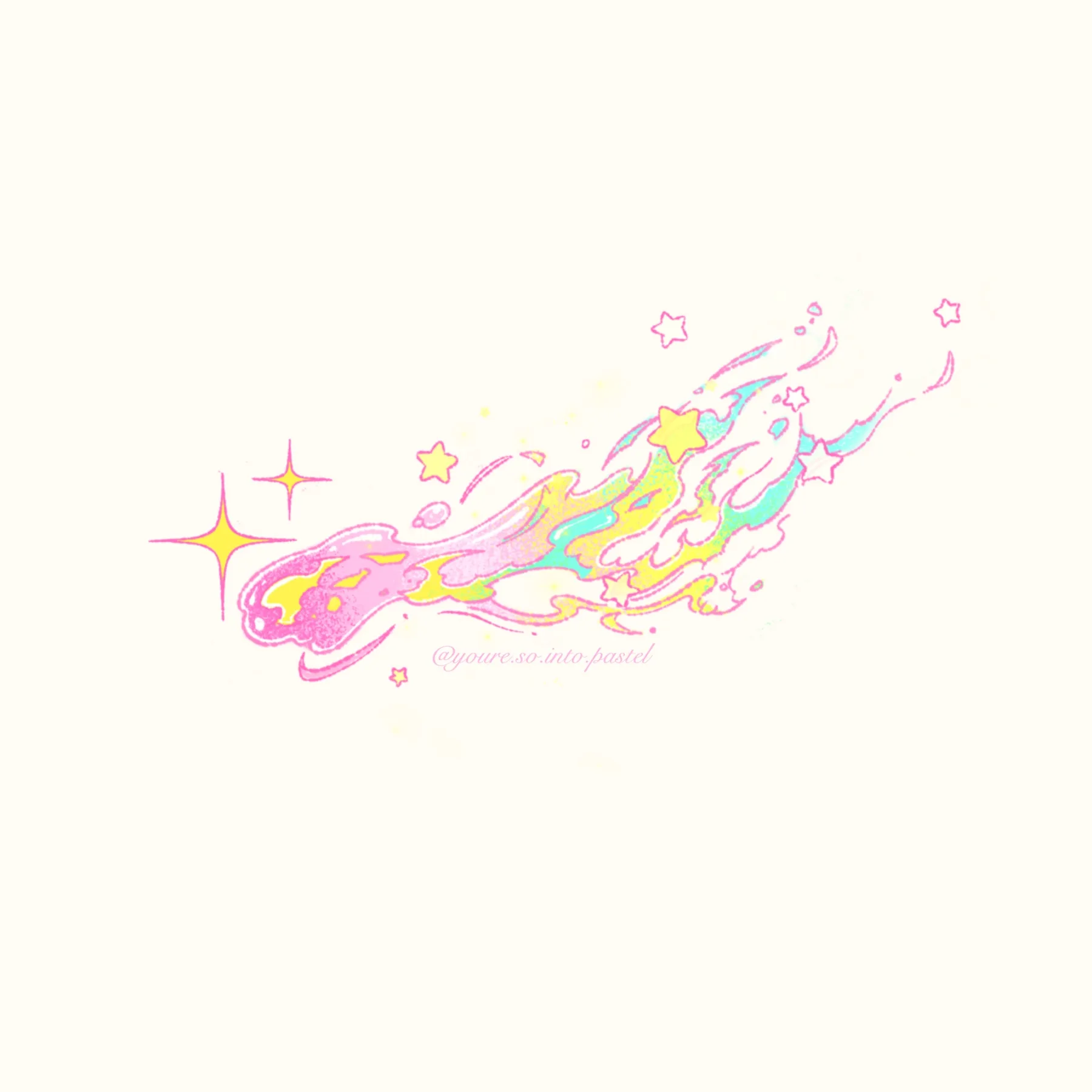Rainbow shooting star