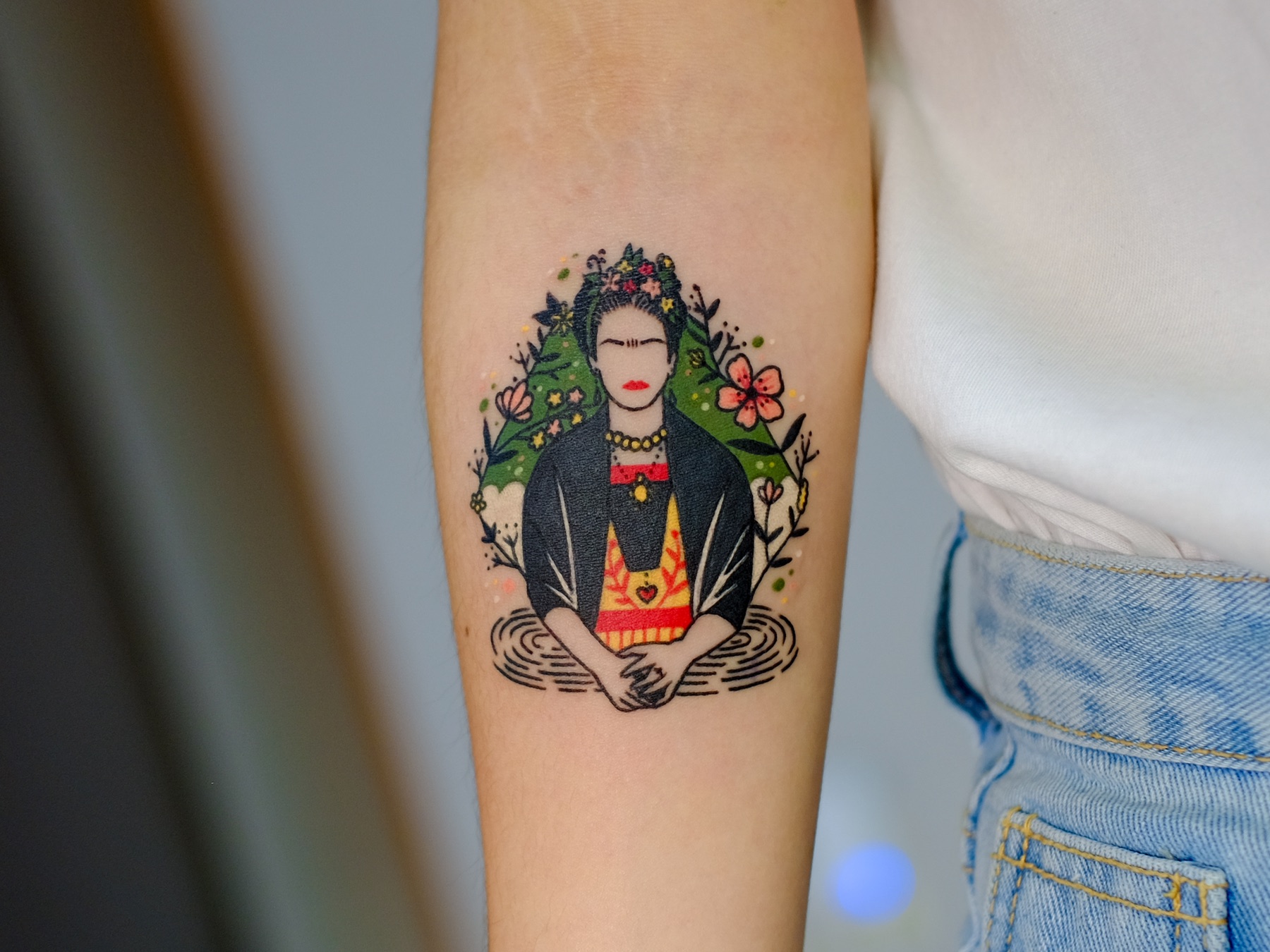 Frida Kahlo Floral Portrait — 1 of 1